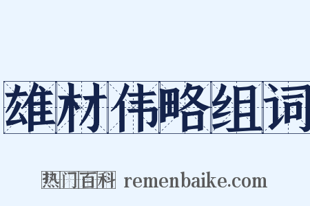 雄材伟略组词是什么意思的图片